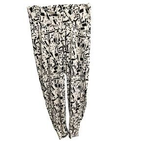 ASOS Black White Pattern Abstract Joggers Pull On Size 4